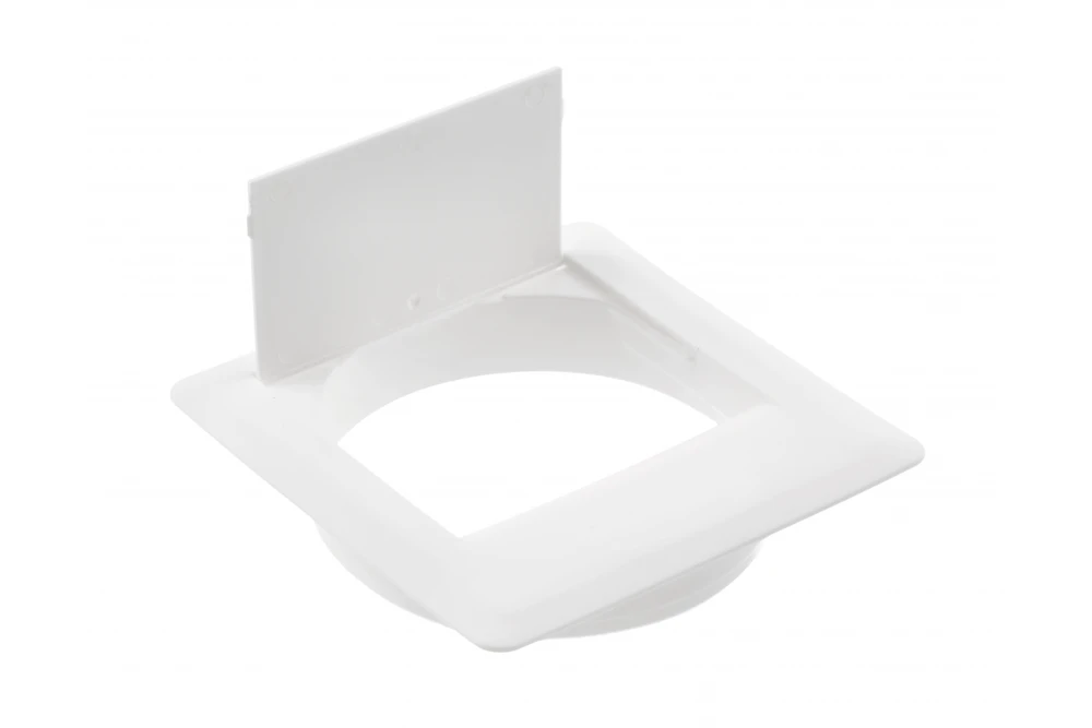 Square cable pass-through for hole fi 80, baltas