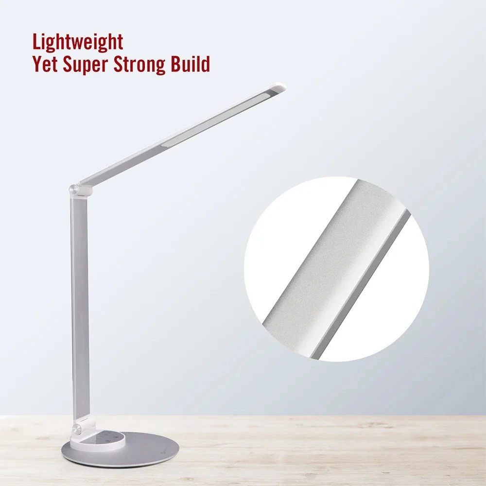 TaoTronics TT-DL22 LED Desk Lamp, Sidabrinis Metal Body, EU version
