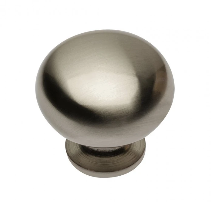 Steel knob BERGAMO brushed steel