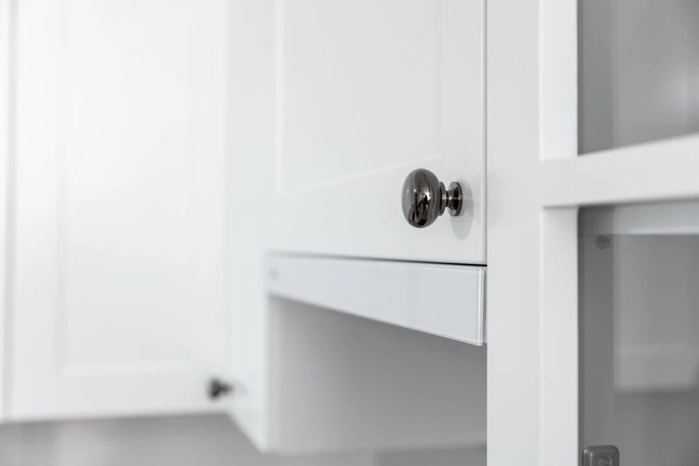 Steel knob BERGAMO juodas chrome