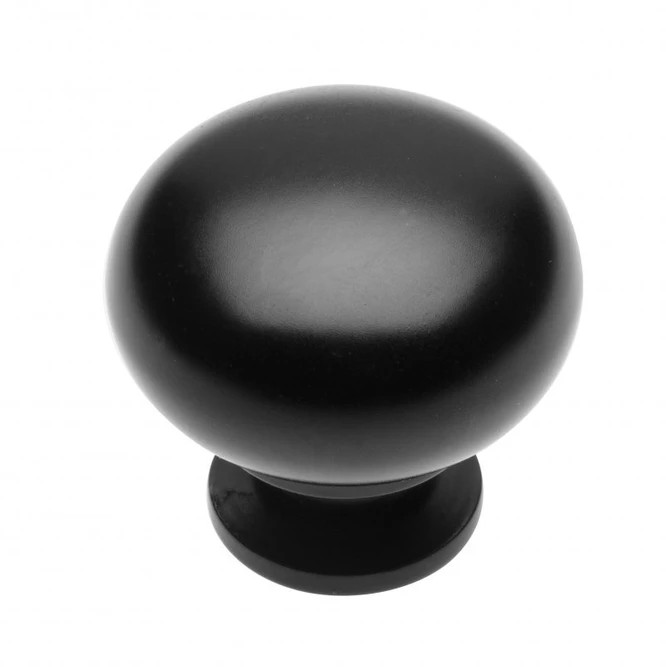 Steel knob BERGAMO juodas mat