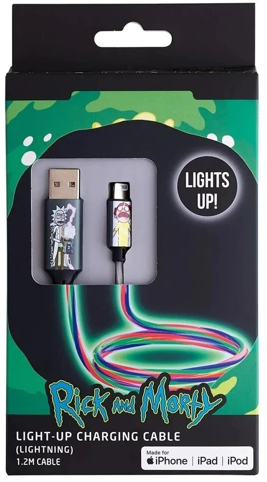 Šviečiantis laidas Lazerbuilt Rick and Morty USB A-MFI