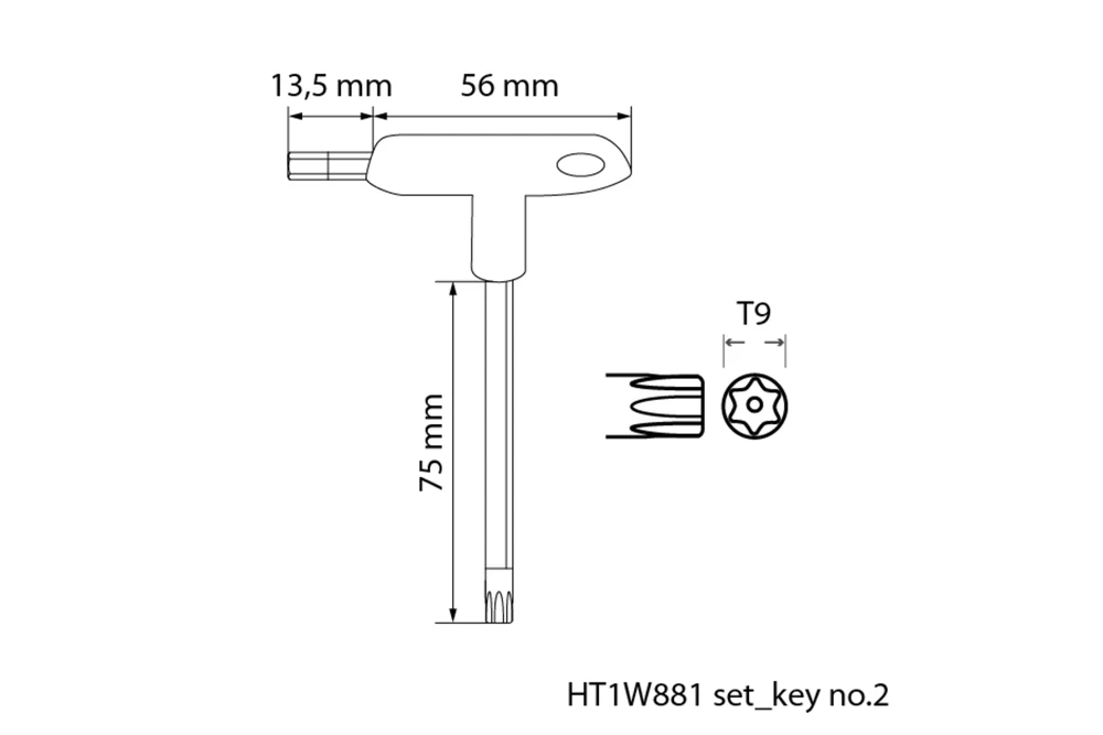 Hogert Technik Raktų komplektas Hogert HT1W881; 10 vnt.