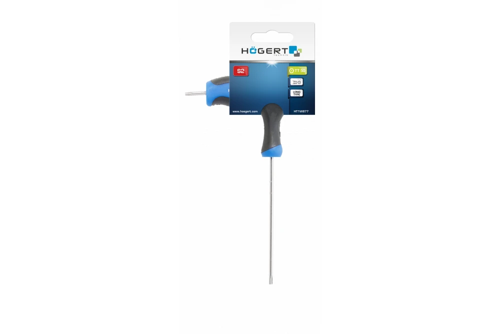HOGERT T-tipo torx apsauginiai raktai, ilgi TT50