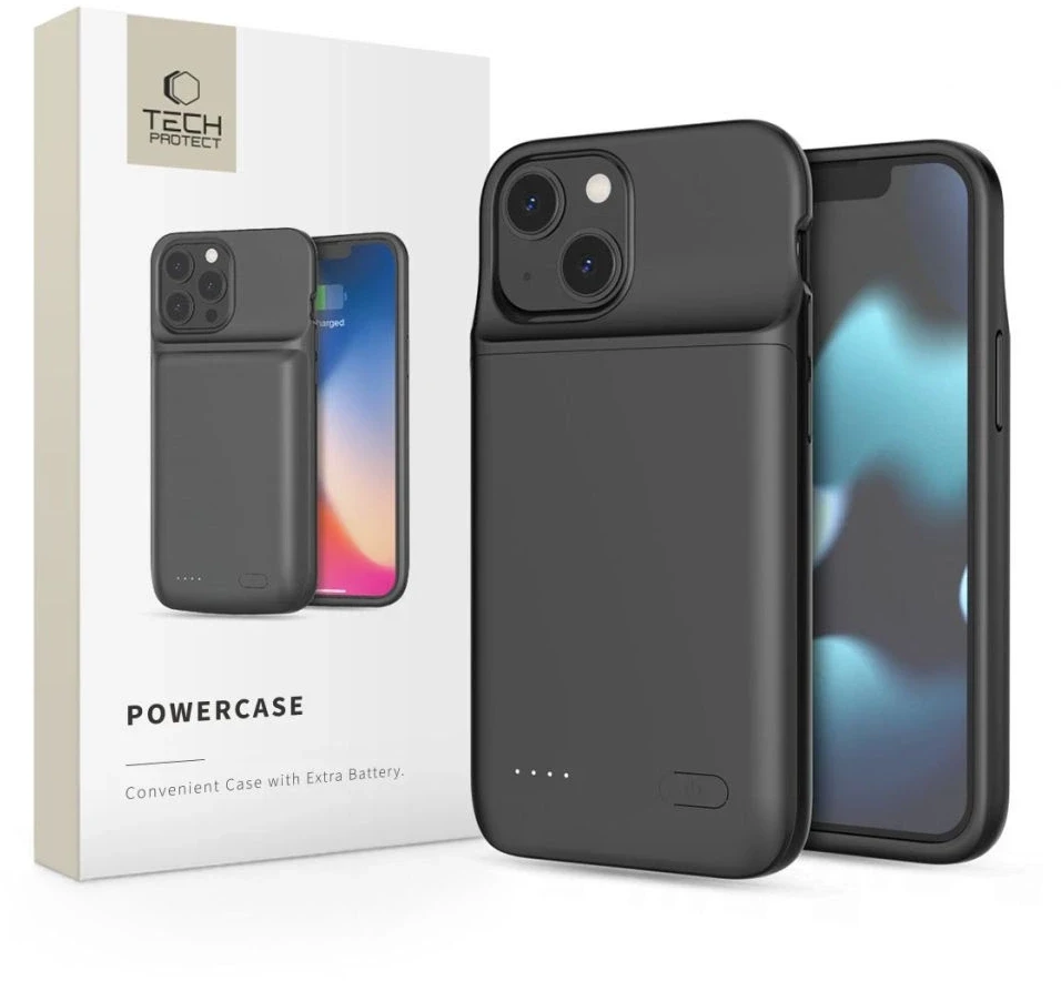 Tech-Protect Dėklas Tech-protect PowerCase 4700mah Apple iPhone 12 mini/13 mini Juodas (Pažeista pakuotė)