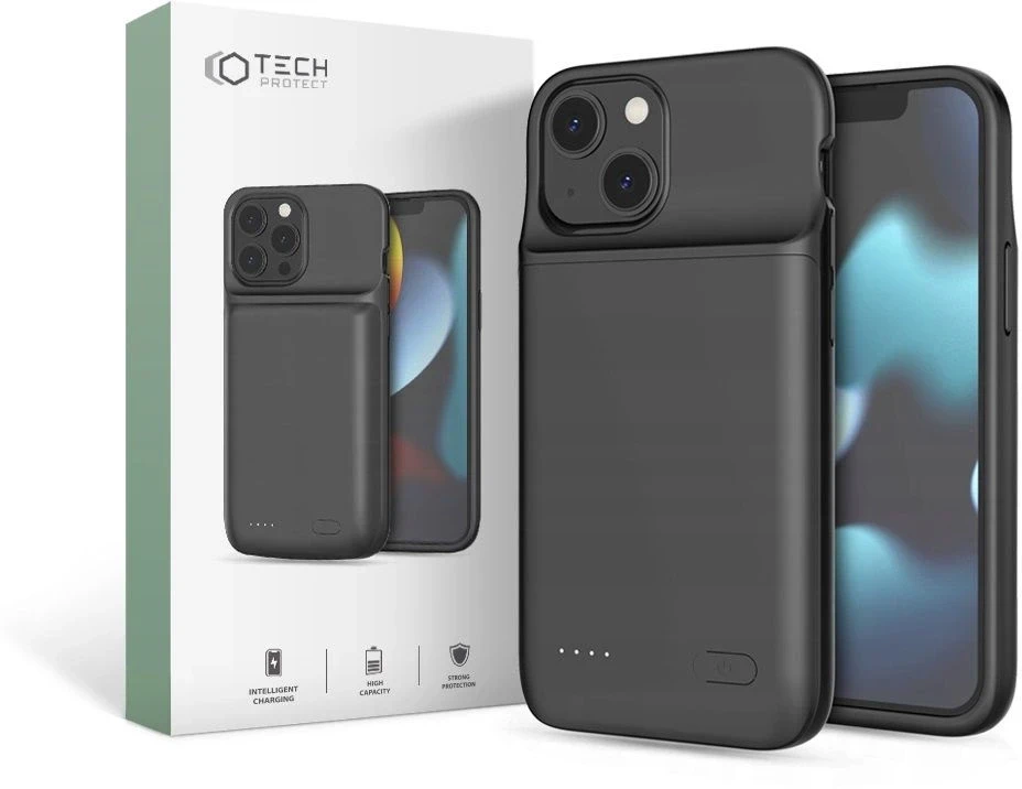 Tech-Protect Dėklas Tech-protect PowerCase 4700mah Apple iPhone 12 mini/13 mini Juodas (Pažeista pakuotė)