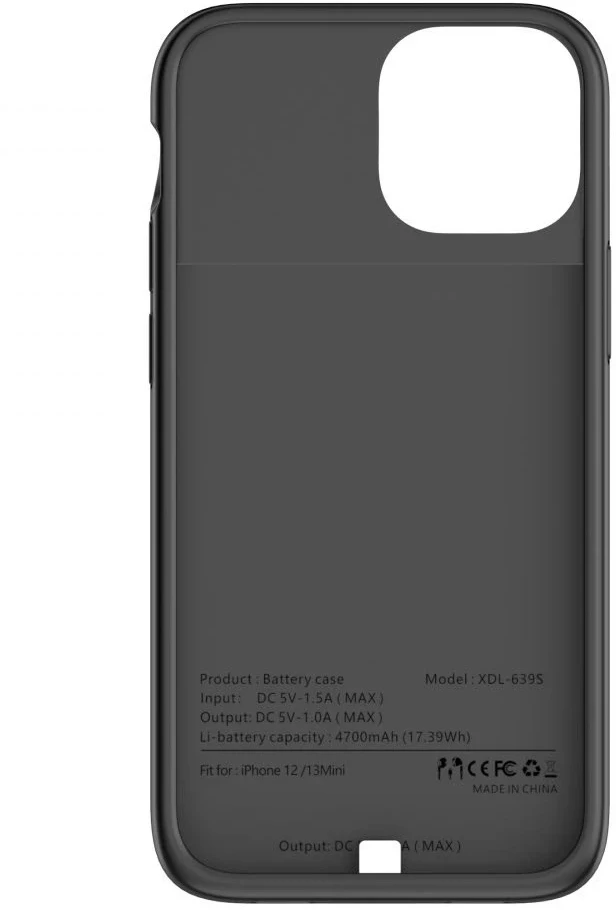 Tech-Protect Dėklas Tech-protect PowerCase 4700mah Apple iPhone 12 mini/13 mini Juodas (Pažeista pakuotė)
