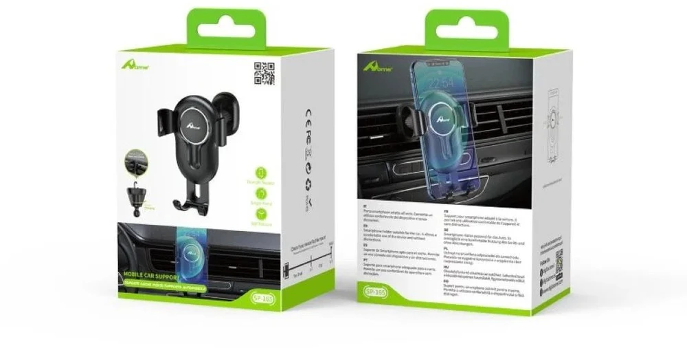 Telefono laikiklis automobiliui, Digitalome SP-165 juodas