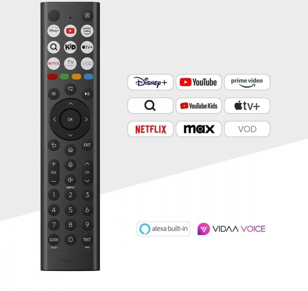 Televizorius Hisense UHD QLED Smart TV | 55E7Q | 55" | Smart TV | VIDAA OS | UHD | Juodas (Pažeista pakuotė)