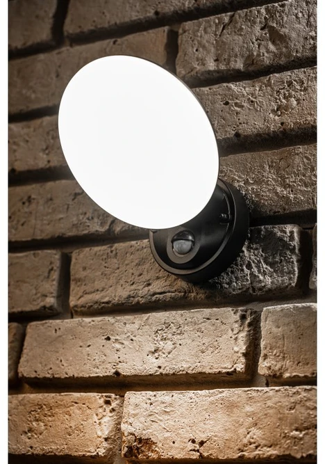 GTV LED fasado šviestuvas su judesio jutikliu TERRO, 10W, 1200lm, IP54, AC220-240V, 50/60Hz, 4000K, juodas, LD-TER10WBPIR-10