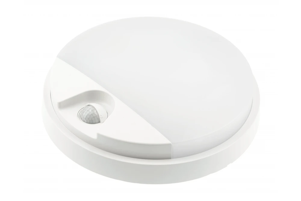 TULON luminaire with motion sensor, LED, 15W, 1350lm, 4000K, AC220-240V, IP54, round, whit