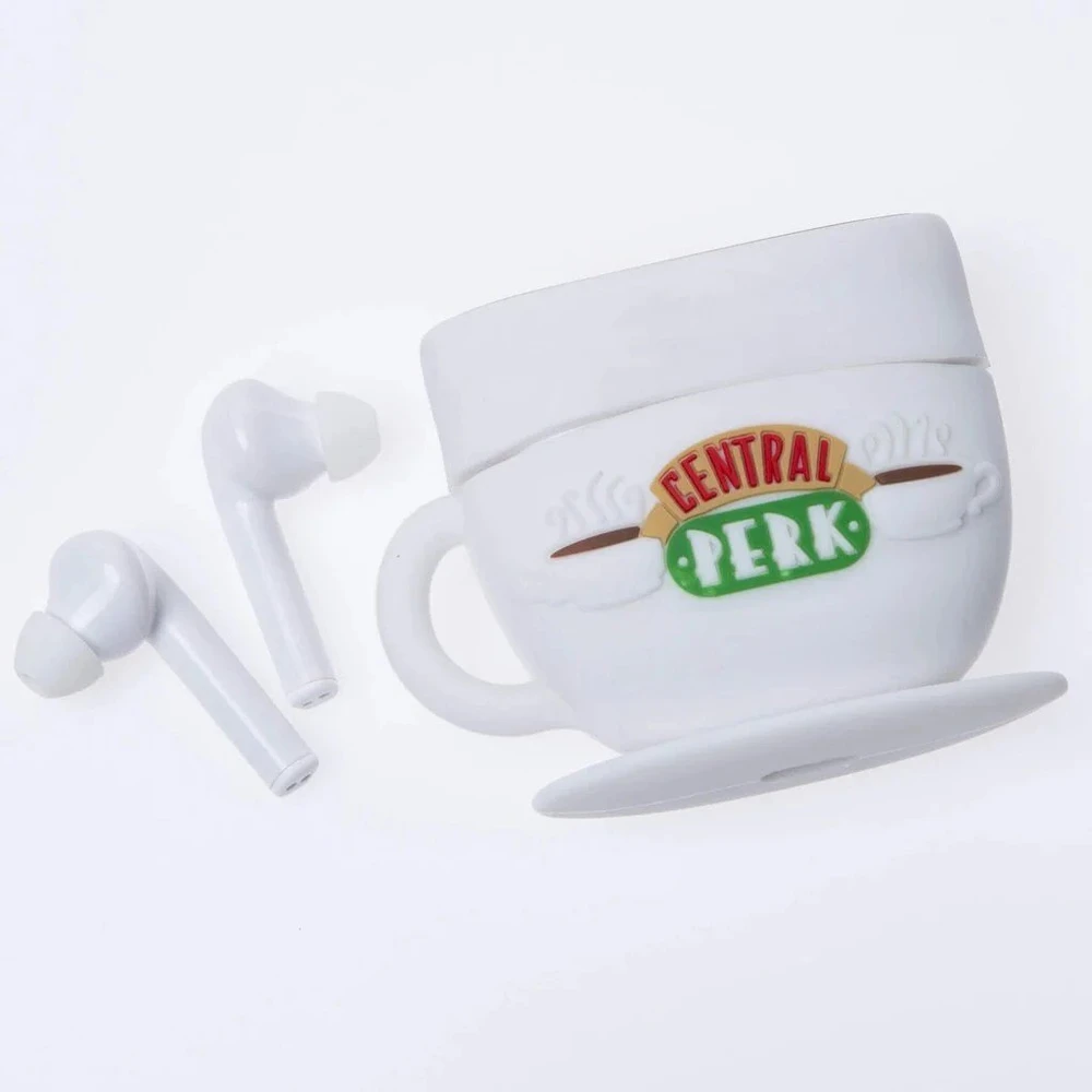 TWS ausinės Lazerbuilt Friends Central Perk, baltos