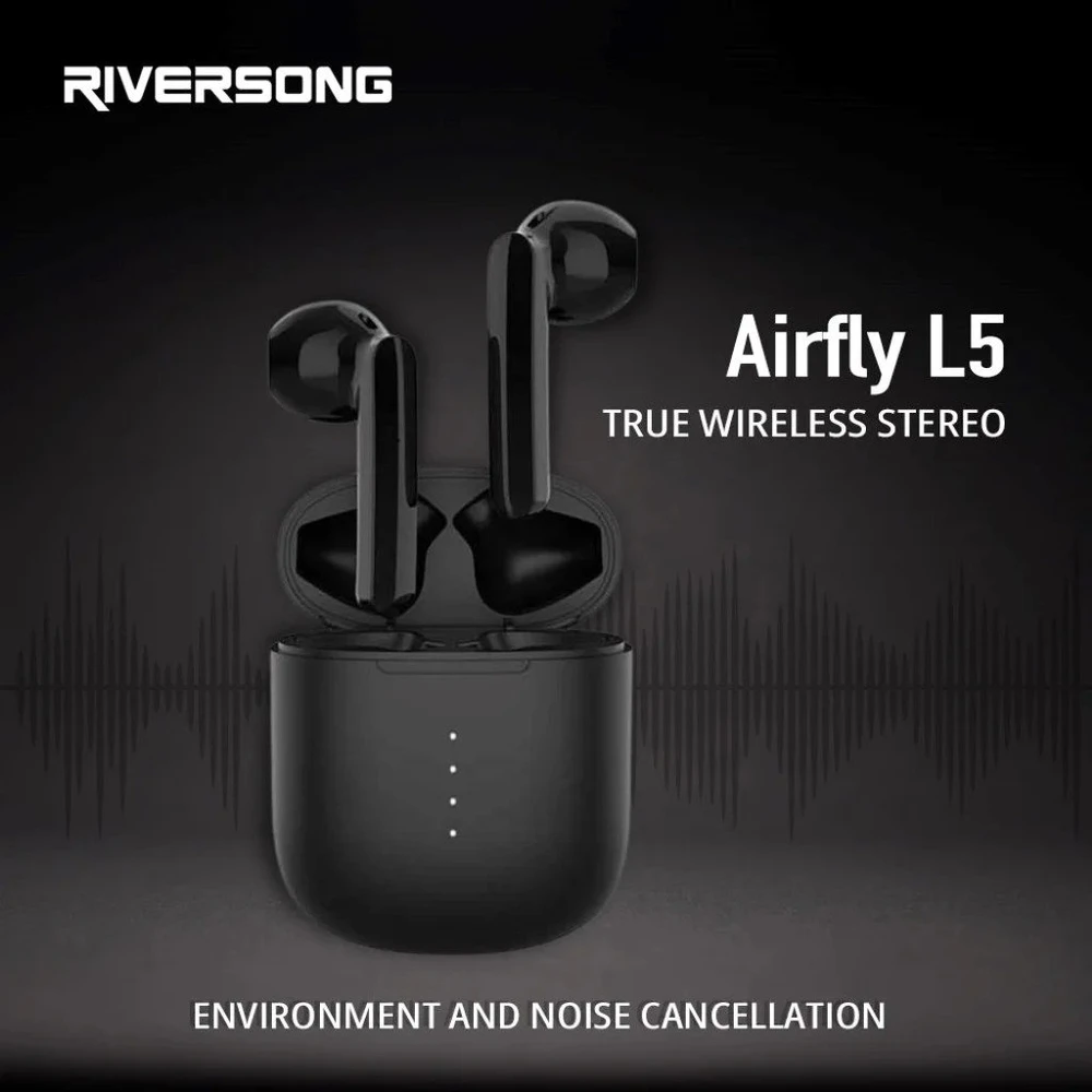 TWS ausinės Riversong Airfly L5, EA267 juodos