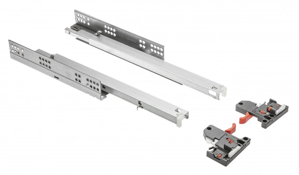 Undermount drawer slide 3D with soft closing (full extension) l-500 MODERN SLIDE, for 18 m