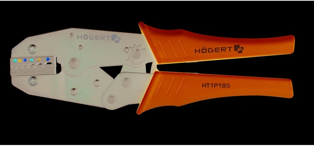 Replės laidų antgaliams užspausti Hogert HT1P195; 220 mm