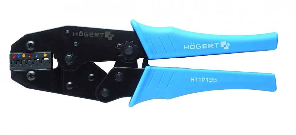 Replės laidų antgaliams užspausti Hogert HT1P195; 220 mm