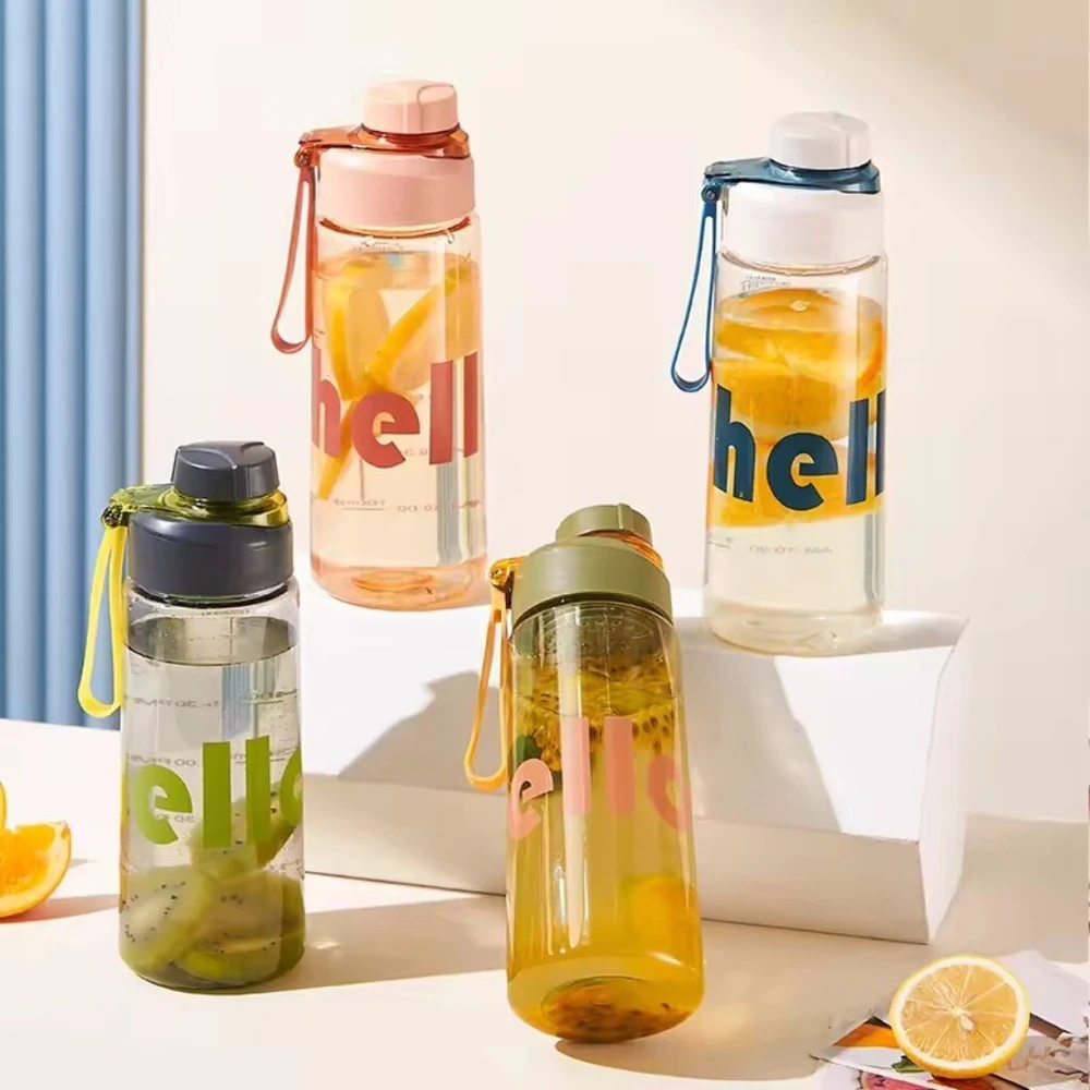 Vandens gertuvė su sieteliu, Hello, 650 ml, rožinė