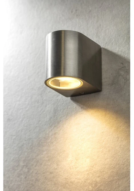 GTV Vienkryptis fasadinis šviestuvas, TIAGO, GU10, MAX. 35W, IP54, AC220-240V, 50/60Hz, inox