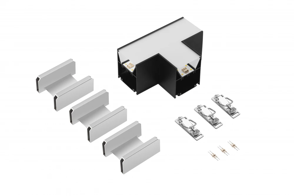 VINEA T-connector, LED, juodas