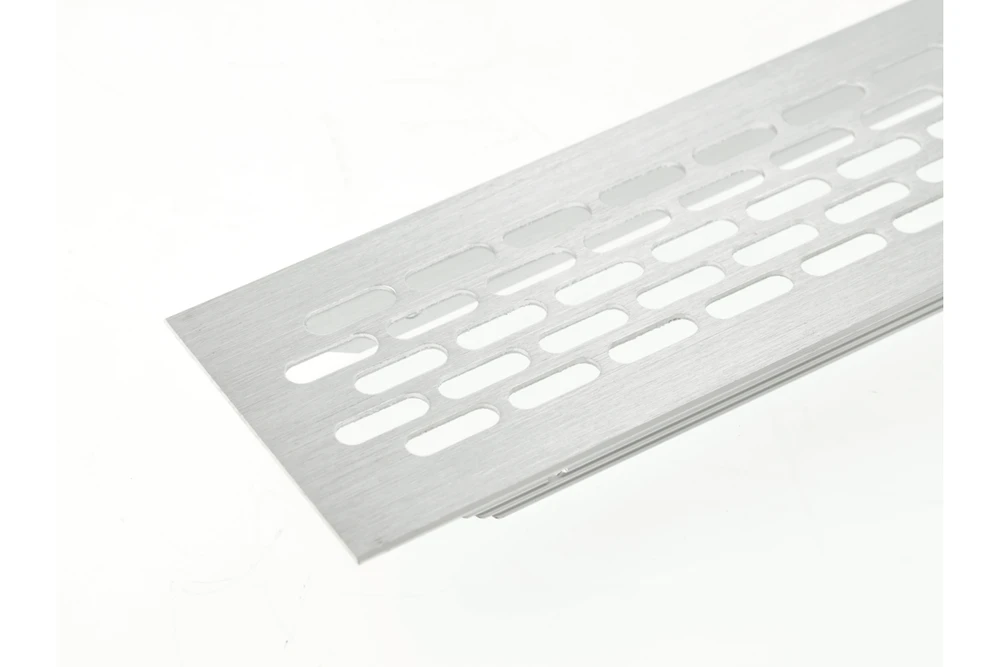 GTV W60 grille, rounded, 60 x 484, brushed steel