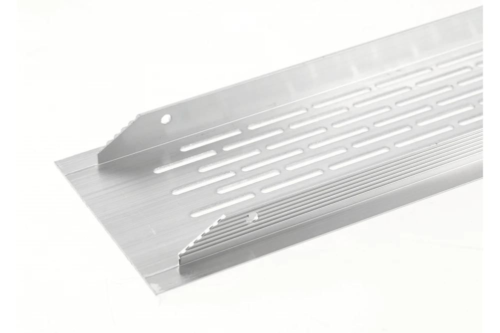 GTV Ventiliacinės grotelės, 480 x 80 mm, šlifuoto plieno spalvos