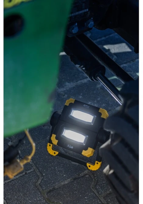 WORKY LED floodlight, 2x10W COB, 1200lm, 6400K, Powerbank 5000mAh 5V 1A, USB-C, IP44
