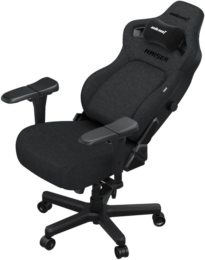 Žaidimų kėdė AndaSeat Kaiser 4 XL, tamsiai pilkos spalvos, medžiaga: audinys