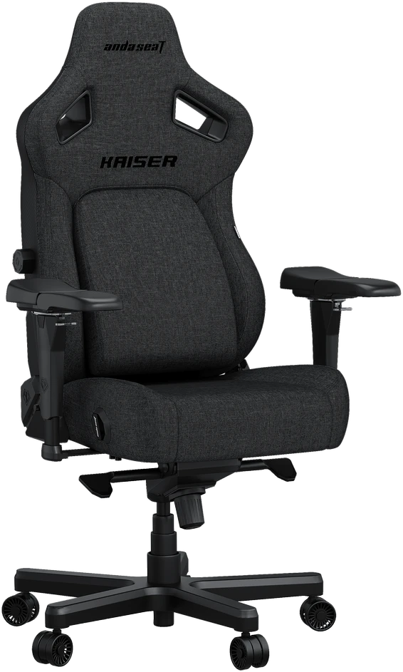 Žaidimų kėdė AndaSeat Kaiser 4 XL, tamsiai pilkos spalvos, medžiaga: audinys