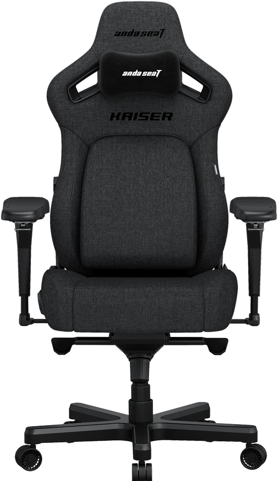 Žaidimų kėdė AndaSeat Kaiser 4 XL, tamsiai pilkos spalvos, medžiaga: audinys