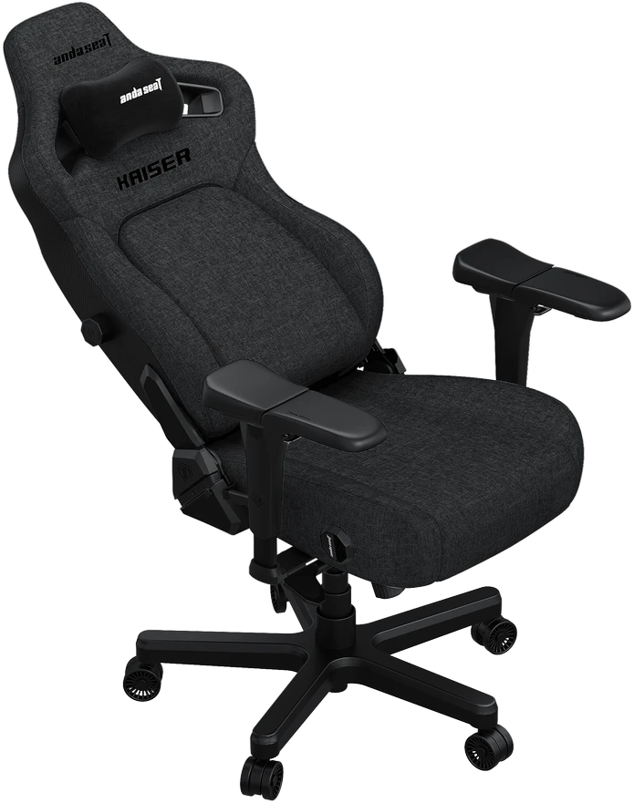 Žaidimų kėdė AndaSeat Kaiser 4 XL, tamsiai pilkos spalvos, medžiaga: audinys