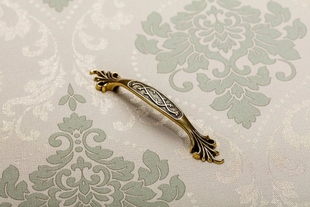 Zamak handle ADRIN C=96mm antique brass