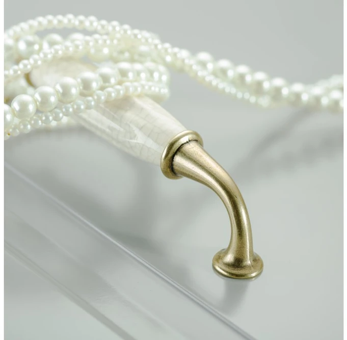 Zamak handle ALATRI C=128mm antique brass