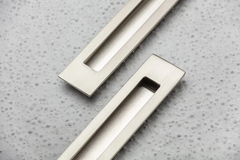 Zamak handle E6 C=128mm aliuminio