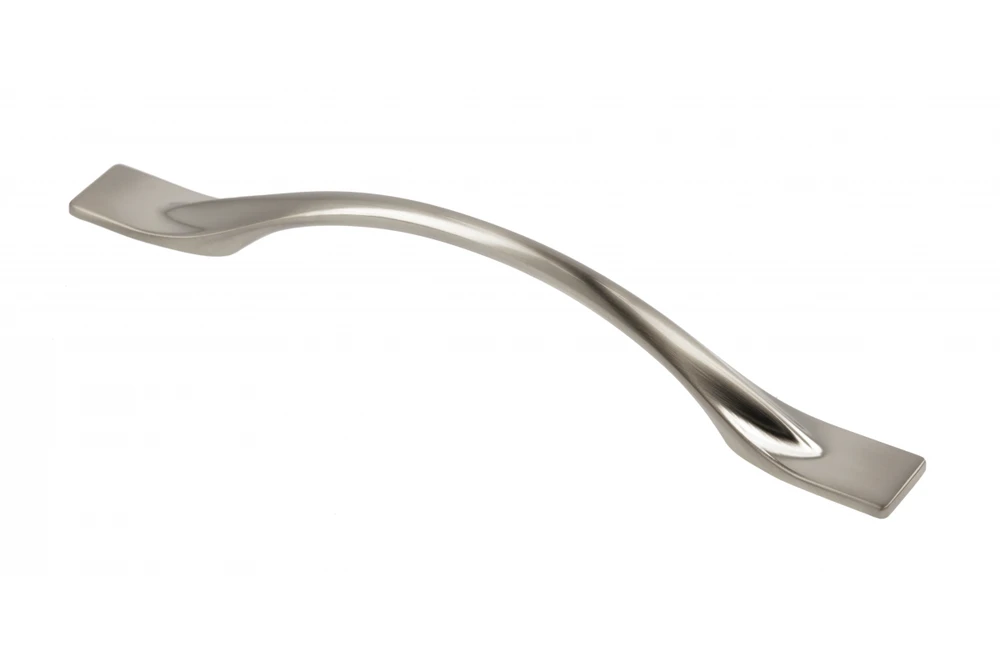 Zamak handle FLOW C = 128 mm inox