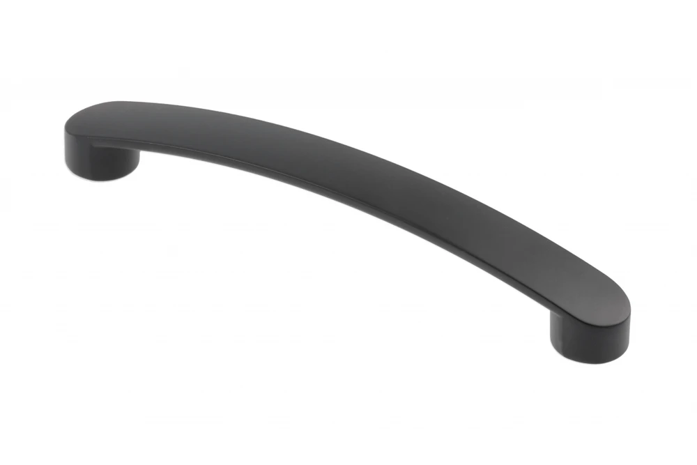 Zamak handle GENOA, length 128 mm, juodas mat