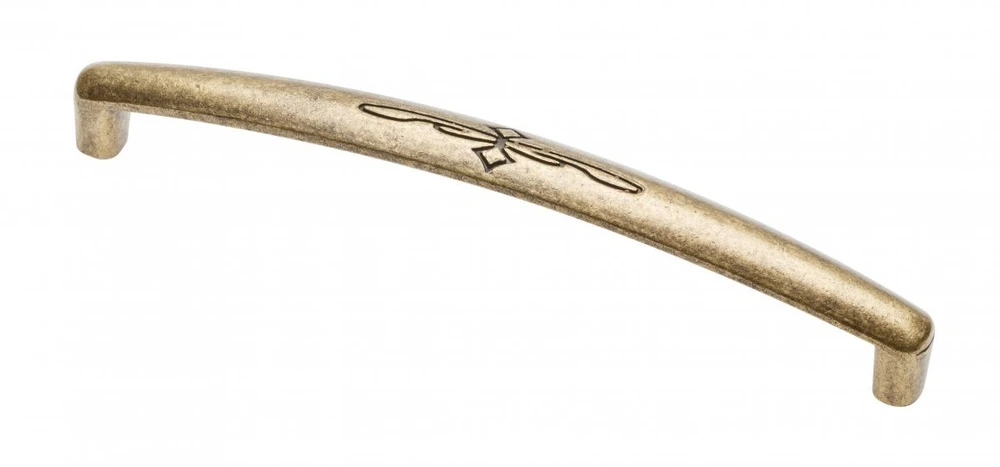 Zamak handle OLBIA C=128 mm antique brass