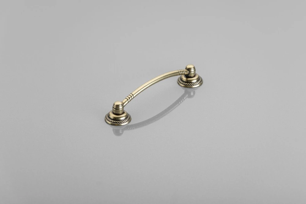 Zamak handle RENNES C=96mm antique brass