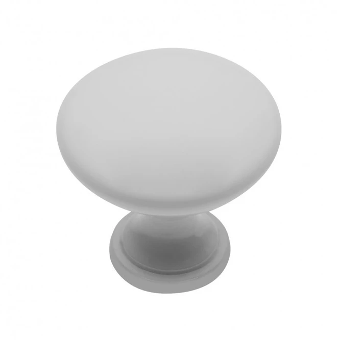 Zamak knob TERNI baltas glossy