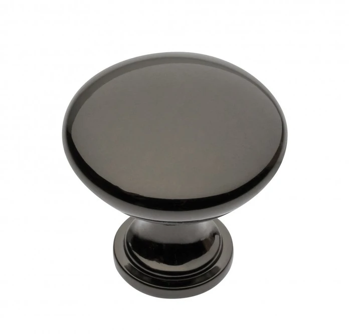 Zamak knob TERNI juodas chrome