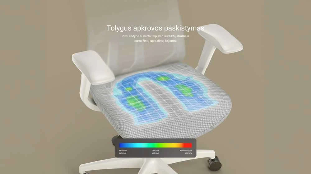 Biuro kėdė Desktronic SitOne Pilka, 4D porankiai, 6 reguliuojami taškai, BIFMA sertifikatas