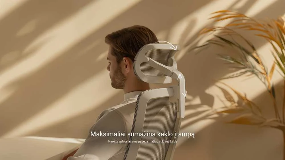Desktronic SitOne kėdė su reguliuojama galvos atrama