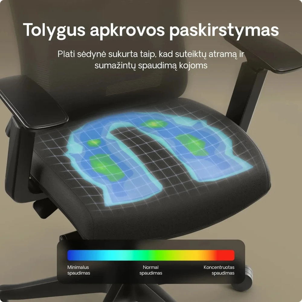 Biuro kėdė Desktronic SitPro Juoda, 3D porankiai, 10 reguliuojamų taškų, BIFMA sertifikatas