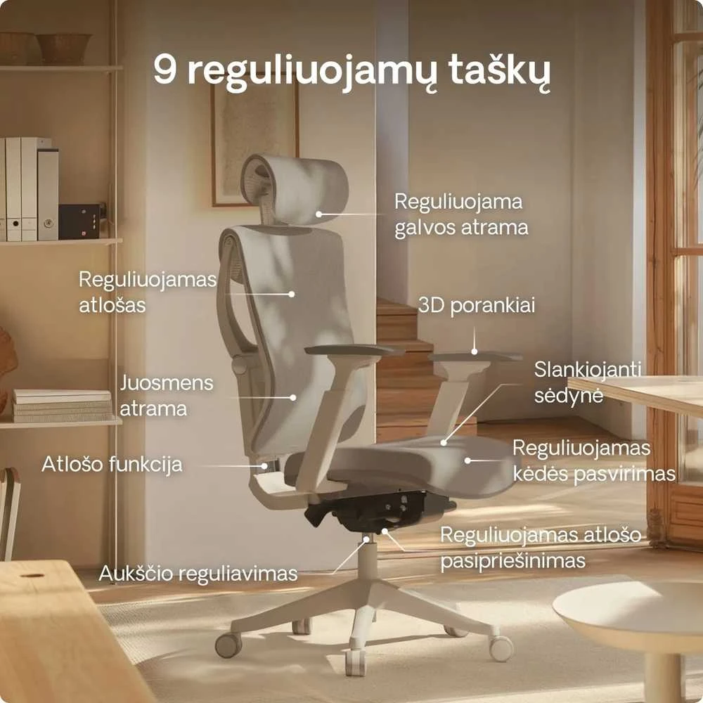 Desktronic SitPro reguliavimo funkcijų schema