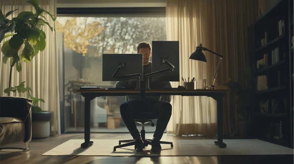 Desktronic Darbo stalo rėmas HomePro Juodas