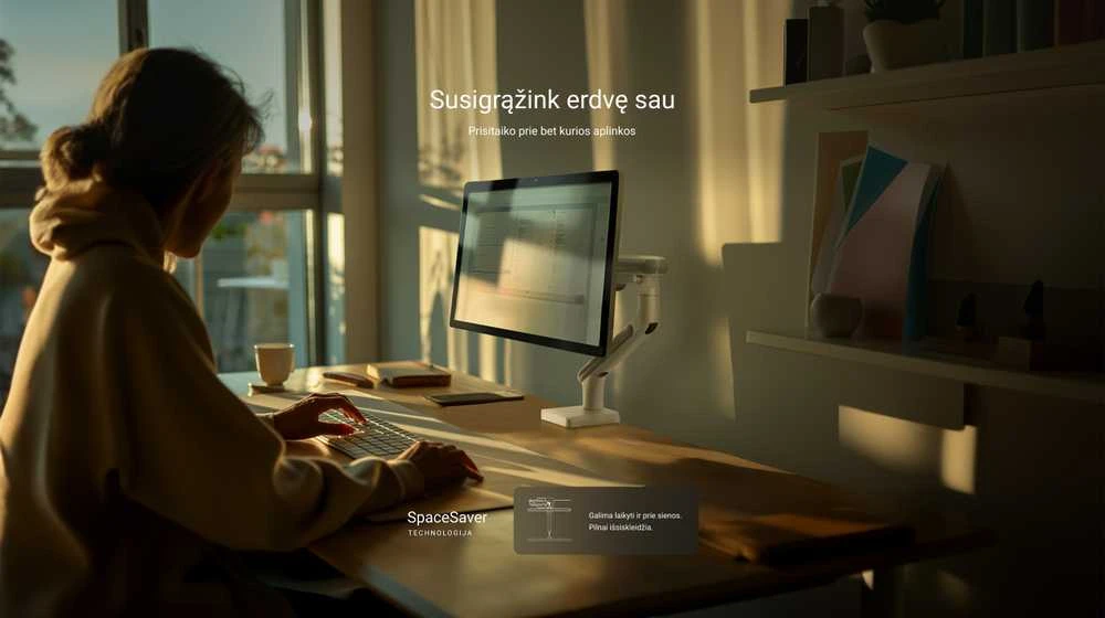 Desktronic Darbo stalo rėmas HomePro Juodas