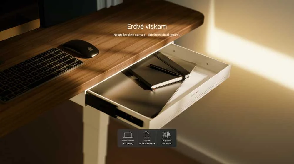 Desktronic Darbo stalo stalčius Mėlynas