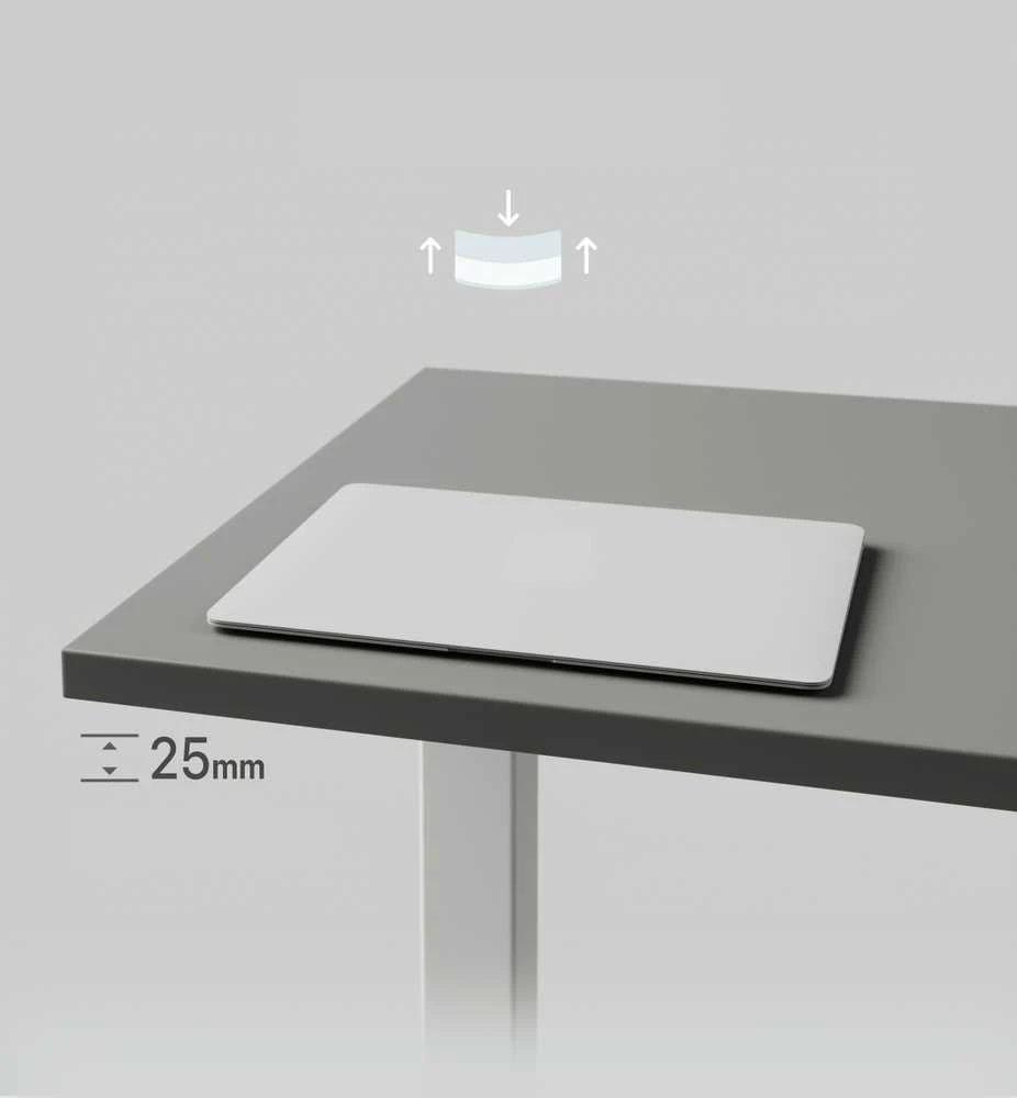 Desktronic Darbo stalo stalviršis 120x60cm Pilkas