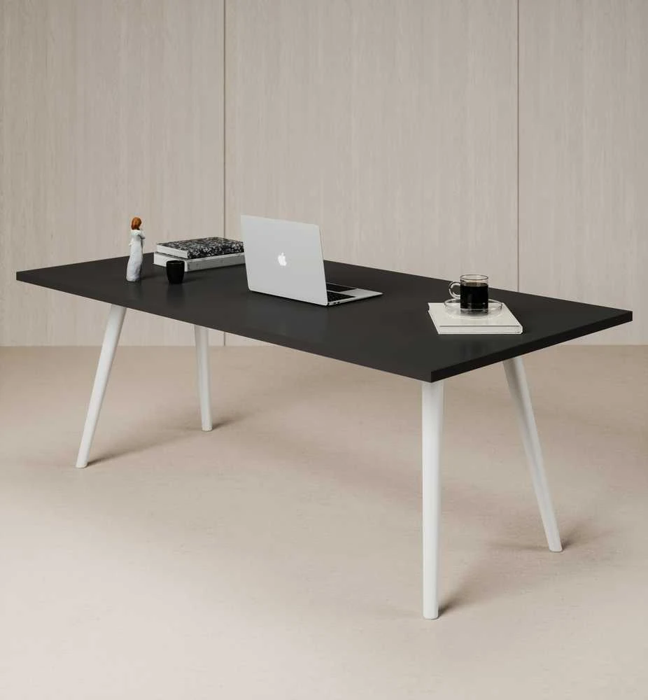 Desktronic juodas stalviršis su balta koja
