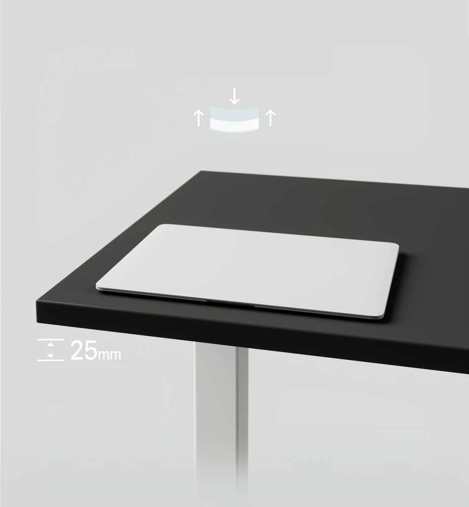 Desktronic Darbo stalo stalviršis 200x80cm Juodas