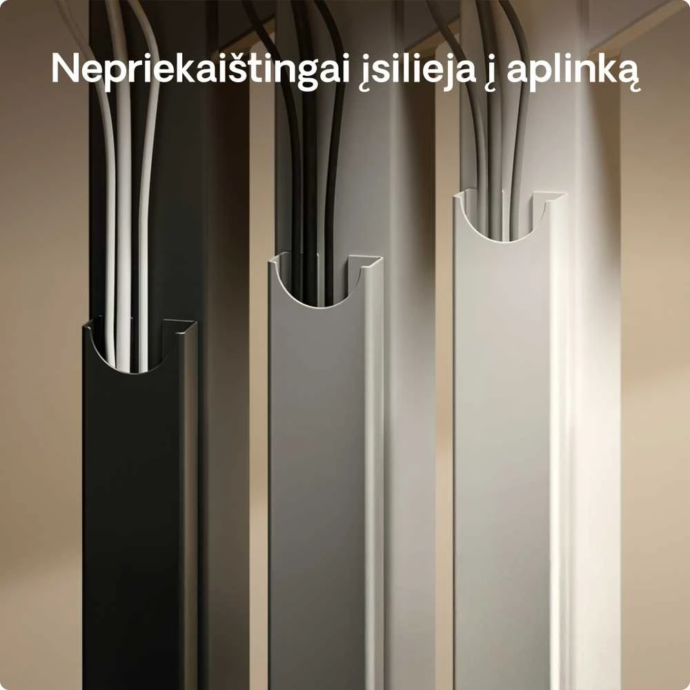 Desktronic Magnetinis darbo stalo laidų laikiklis, Metalinis, Juodas